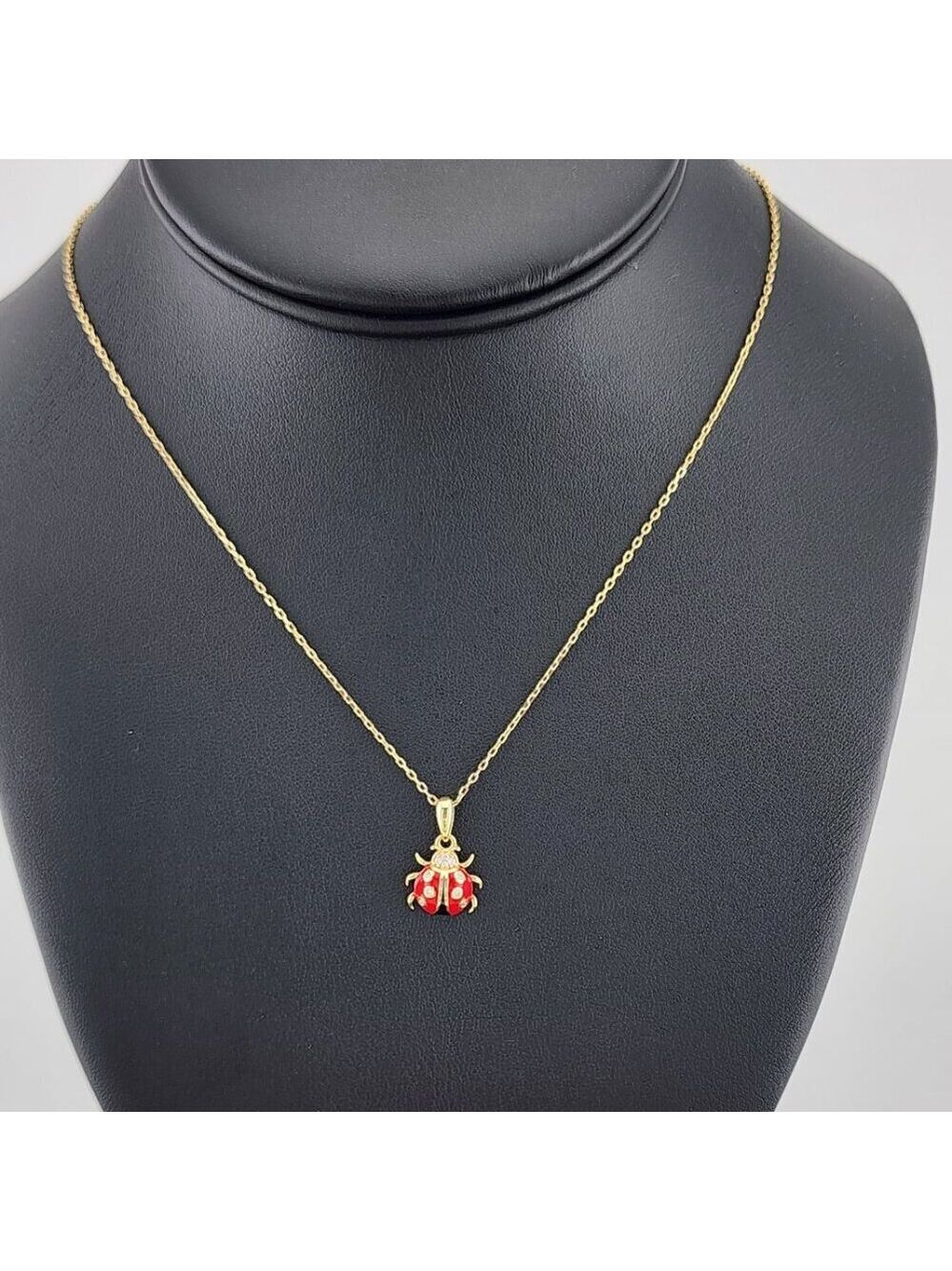 Sterling Silver Ladybug Necklace | 925 Silver Bug Pendant Jewelry for Her